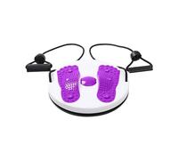 Cork Roller Long Waist Twisting Disc Massage Waist Twisting Board With Pull Rope Engineering Exercise Twisters Boards With Sole For Slimming Yoga Ligament Stretching Belt (Purple, One Size)