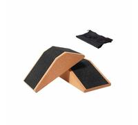Cork Squat Wedge Block Durable Platform for Pilates Gym Heel Elevated Squats 2pcs with bag, 2 pcs with bag, 23x12x6.5 cm