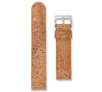 Cork Watch Strap Band | 20mm | Natural Vegan Leather | Silver Buckle | Sustainable Plant-Based Replacement Band for Men and Women | Spring Bars and Tool Included (20mm)