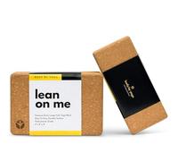 Cork Yoga Blocks 2 Pack - High Density Non Slip with Select Cork Grain for Chip-Resistant Durability | Extra Thick 4” for Support & Stability | Natural, Smooth, and Crumble Free | Body By Yoga (Lean