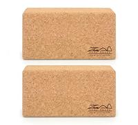 Cork Yoga Blocks Set of 2 Standard - By ZenYogaWedge - Premium 100% Natural Material - Professional Bricks for Yoga Pilates Classes Home Exercise Fitness Non-Slip Grip Eco-Friendly