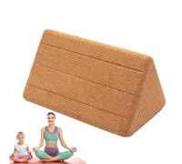 Cork Yoga Blocks - Triangular Natural Oak Yoga Brick 19.5 x 11 x 11 cm | Fitness Stretching Support Block for Yoga Pilates Balance Training and Exercise Perfect for Dance