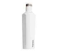 Corkcicle Canteen - Triple Insulated Stainless Steel Water Bottle with Straw - Keeps Cold for 25+ Hours and Hot for 12 Hours - Leakproof, Reusable, BPA-Free, Dishwasher Safe - Gloss White, 750ml/25oz