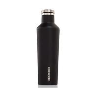 Corkcicle Canteen - Triple Insulated Stainless Steel Water Bottle with Straw - Keeps Cold for 25+ Hours and Hot for 12 Hours - Leakproof, Reusable, Dishwasher Safe - Matte Black, 475ml/16oz