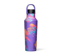 Corkcicle Classic Sport Canteen - Insulated Stainless Steel Water Bottle - Compact & Travel-Friendly - Durable - Dishwasher Safe - BPA Free - Non-Slip Silicone Base - 20 oz - Super Bloom