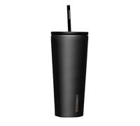 Corkcicle Cold Cup Insulated Tumbler with Straw - Keeps Drinks Cold for 12 Hours - Triple-Insulated Stainless Steel - Leak-Resistant Lid - Summer Drinkware Gift - 24 oz - Ceramic Slate