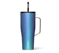 Corkcicle Cold Cup XL Insulated Tumbler with Handle, Lid, & Straw, Dragonfly, 30 oz - Reusable Cupholder Friendly Water Bottle Keeps Drinks Cold 12hrs
