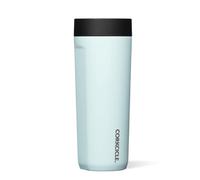 Corkcicle Commuter Cup - Leakproof, Triple Insulated Stainless Steel Travel Mug with Ceramic Coated Interior - Gloss Powder Blue, 485ml/17oz