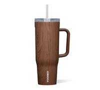 Corkcicle Cruiser Insulated Tumbler - Keeps Drinks Cold 20 Hours - Triple-Insulated Stainless Steel - Spill-Proof Lid - Summer Drinkware Gift - Keeps Drinks Ice Cold - 40 oz - Walnut Wood