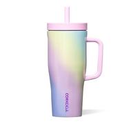 Corkcicle Cruiser Insulated Tumbler with Handle & Straw, Rainbow Unicorn, 22 oz - 100% Leakproof Cupholder Friendly Water Bottle Keeps Drinks Cold 20hrs