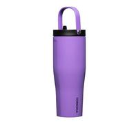 Corkcicle Go Cup XL - Leak-Proof Travel Tumbler - Triple Insulated Stainless Steel Water Bottle - Easy-Carry Handle - Summer Drinkware Gift - Keeps Drinks Ice Cold - 30 oz - Varsity Blue