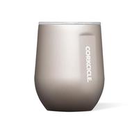 Corkcicle Pure Taste Stemless Insulated Wine Glass Tumbler - Keeps Beverages Cold 6 Hours & Hot 3 Hours - Stainless Steel - Easy-Grip - Summer Drinkware Gift - 12 oz - Latte/Oat Milk