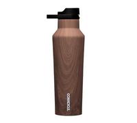 Corkcicle Sport Canteen Insulated Tumbler, Walnut Wood, 20 oz - Reusable Water Bottle Keeps Beverages Cold for 25 Hours & Hot 12 Hours - Cupholder Friendly Tumbler with Screw-On Cap