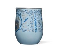 Corkcicle Stemless Insulated Wine Glass Tumbler - Beverages Cold 6 Hours & Hot 3 Hours - Stainless Steel - Easy-Grip - Summer Drinkware Gift - Keeps Drinks Ice - 12 oz - Princess Cinderella