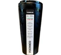Corkcicle Tumbler | 16 oz (475 ml) | Halloween Theme, Bats, Hats and Spiderweb print | Matte Black on Black Gloss