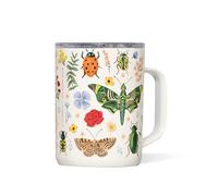 Corkcicle x Rifle Paper Co. Triple Insulated Coffee Mug with Lid and Handle, Curio Cream, 16 oz - Stainless Steel Travel Mug Keeps Beverages Hot for 3+ Hours - Non-Slip, Easy-Grip, Spill-Resistant