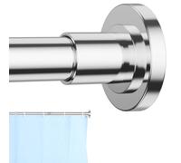 CorkLatta Shower Curtain Rod 31 to 68 Inch,1 Inch Diameter Adjustable Chrome Spring Tension Stainless Steel Telescoping Rod,Easy Install,No Rust