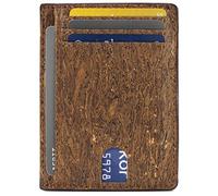 Corkor Cork Card Holder Vegan Slim Wallet Minimalist Front Pocket RFID | Non-Leather Eco Friendly Small ID Holder for Men's Vegan Leather Wallet Trunk