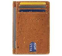 Corkor Cork Front Pocket Wallet - Cork Wallet - Vegan Leather - Cruelty Free - Eco Friendly Camel