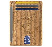 Corkor Cork Front Pocket Wallet - Cork Wallet - Vegan Leather - Cruelty Free - Eco Friendly Zebra