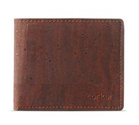 Corkor Cork Passcase Wallet - Non-Leather Bifold Wallet - Men’s Wallet - RFID Blocking-Vegan Leather-Eco Friendly-Black, Brown, S, Bifold Wallet