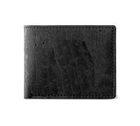 Corkor Cork Wallet for Men Bifold Slim Front Pocket Minimalist Vegan Leather, Black, S