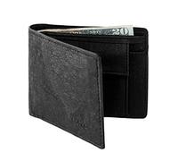 Corkor Cork Wallet for Men Coin Pocket RFID Blocking Vegan Non-Leather Eco Gift Black Color