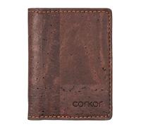 Corkor RFID Wallet Slim Men Women Minimalist Vegan Non Leather Vegetarian Cork , Small, Dark Brown