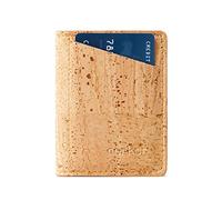 Corkor Slim Wallet for Men, RFID Safe, Vegan Non Leather, Bi-fold Cards Cash, Light Brown Color - No Coin Pocket, S, Minimalist