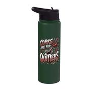 Corks are for Quitters Wine Lover Vino Drinker Stainless Steel Insulated Water Bottle