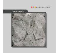 Corksystem Concrete 3D: Decorative Ceiling And Wall Panels 2M2 (21.52 Sqft) - 8 Easy Install Tiles - Concrete Effect - Premium Uk Brand