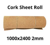 Corksystem Cork Sheet Roll - 1000X2400mm - 2mm - Uk Brand - Natural Insulation For Decor, Crafts And Diy - 1 Pack