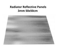 Corksystem Radiator Reflective Panel Xps With Aluminium Foil - High Dense Core - 3mm - 50X50Cm - 2M2 Coverage - Uk Brand - 8 Panels