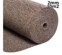 Corksystem Rubber Cork - 2mm - 10M2 (107.63 Sqft) - Uk Brand - Acoustic & Thermal Underlay For Floors And Soundproofing