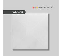 Corksystem White 10: Decorative Ceiling And Wall Panels 2M2 (21.52 Sqft) - 8 Easy Install Tiles - Classic White - Premium Uk Brand