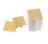 Corkwaw 200Pcs Mini Cake Boards,Square Cake Bases,Dessert Displays Tray for Cupcakes, a Centerpiece on a Dessert Table, Cake Slices, Cupcakes, Treats, Cheesecake