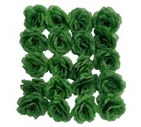 Corkwaw 25 Pcs 3 inch Artificial Rose Flower Heads,Silk Rose Head Flowers,Wedding Party Home Garden Decoration DIY Craft Gift Box Decoration (Green)