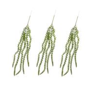 Corkwaw 3PCS Artificial Succulents 20 Inch Small Wall Mounted Plants for Living Room, Balcony, Office, Dining Room & Cafe Decoration (Dark Green)