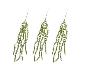 Corkwaw 3PCS Artificial Succulents 20 Inch Small Wall Mounted Plants for Living Room, Balcony, Office, Dining Room & Cafe Decoration (Dark Green)