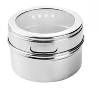 Corkwaw 5Pack Magnetic Spice Tins, stainless steel container storage box with transparent lid for storing herbs, spices and other seasonings