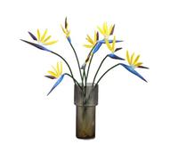 Corkwaw 8 Pack 21-1/2 Inch Artificial Flowers Bird of Paradise,Green Plant for Home Garden Decoration Office Verandah Wedding Decorations (Ocean Blue)