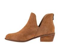 Corkys Footwear Bluffin Bootie, Stylish Bootie with Cushioned Insoles For All Day Wear, A Full Heel Zip For Easy On and Off, and Stitching Along The Upper For Character, Tobacco Faux Suede, 7 UK