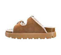 Corkys Footwear Hey Girl Hearsay 1-Inch Platform Sandal - Featuring an ultra-comfy fit, soft fur upper, and two adjustable buckles for the perfect fit, Tobacco Faux Suede, 8 UK