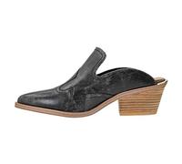 Corkys Footwear Hey Girl Saloon Heeled Mule - with a 2.25-Inch Heel, Western-Inspired Stitching, Corkys Signature EVA Insoles, and Perfect for Fashion-Forward Style, Black, 5.5 UK