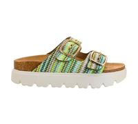 Corkys Footwear Hey Girl Womens 1 inch Rumor Has It Platform Sandals, Featuring Two Adjustable Buckles, A soft Footbed, And A Lug Outsole, Perfect For Summer, Green Multi, 7 UK