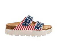 Corkys Footwear Hey Girl Womens 1 inch Rumor Has It Platform Sandals, Featuring Two Adjustable Buckles, A soft Footbed, And A Lug Outsole, Perfect For Summer, Americana, 8 UK