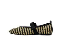 Corkys Footwear Hey Girl Women's Left Him On Read Mary Jane Flats - Featuring a Breathable Woven Upper, Hook and Loop Closure, and a Lightly Padded Insole, Black, 7 UK
