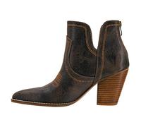 Corkys Footwear Hey Girl Womens Smoke Show Booties - Featuring a 3.5-Inch Stacked Heel, A Back Zipper, Corkys Soft EVA Insoles For All-Day Wear and Comfort, Espresso Crinkle, 9 UK