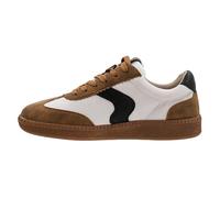 Corkys Footwear Hey Girl Women's Spoiler Alert Lace-Up Fashion Sneaker - Trendy Wave Stripe, Cushioned Insoles for All-Day Wear, and Chic Everyday Style, Tan Combo, 9 UK