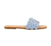 Corkys Footwear Hey Girl Women's Spring Fever Sandal - Featuring 3D Flowers with Metal Accents, A Lightly Padded Outsole For Comfort, and Stitching Along the Outsole, Light Blue, 7 UK